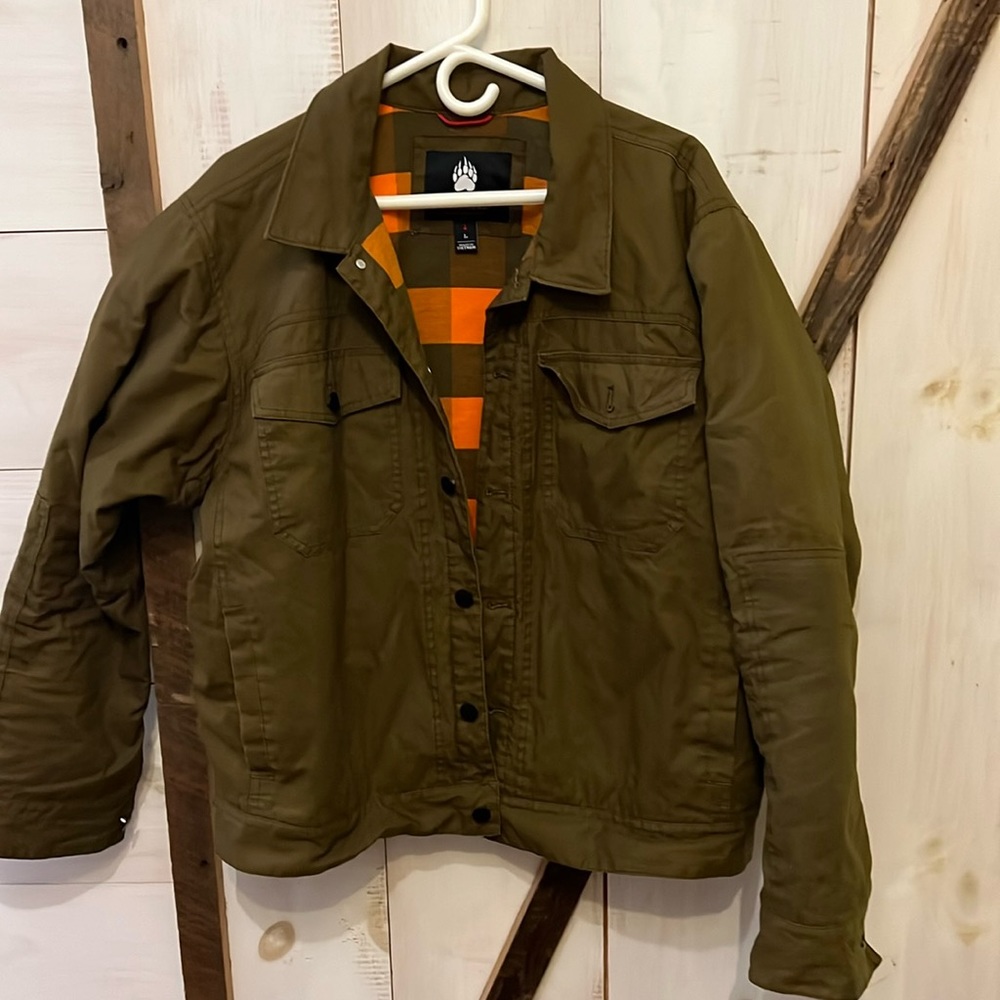 Duluth Trading Alaskan Hardgear Waxed Trucker Jacket Large